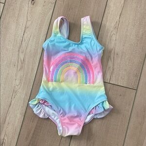 Rainbow Pastel Kids Swimwear, 3T